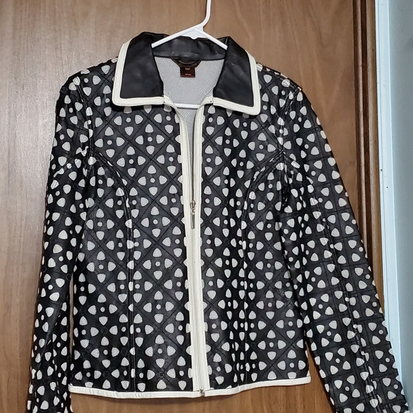 Multiples Leather & mesh jacket - Picture 1 of 2